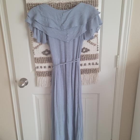 Ark & Co Light Blue Beauxbatons Ruffled Wrap Dress - Picture 4 of 5
